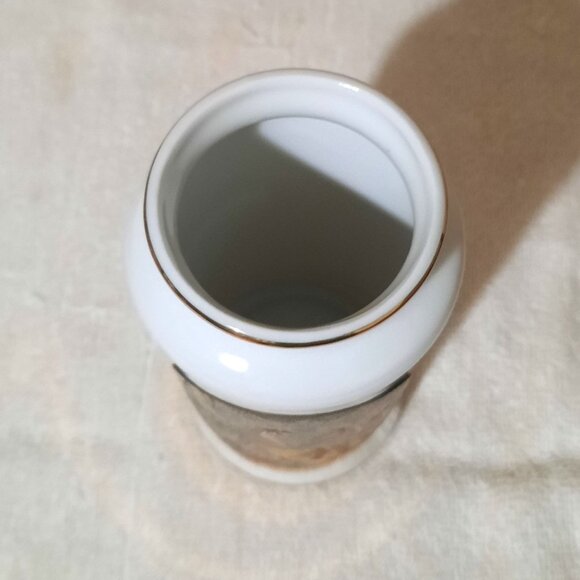 The Art of Chokin Peacock Vase With 24KT Gold Trim Japan Vintage - Picture 4 of 4